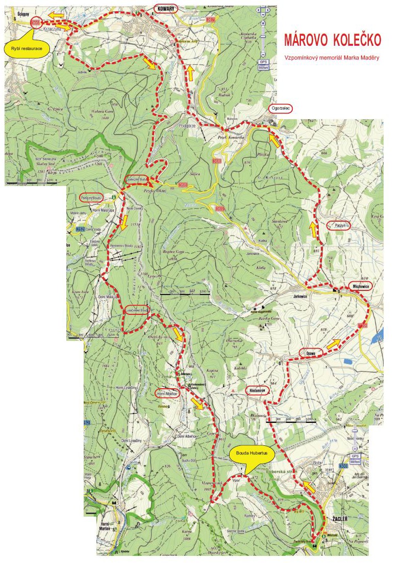 mapa cyklotrasy